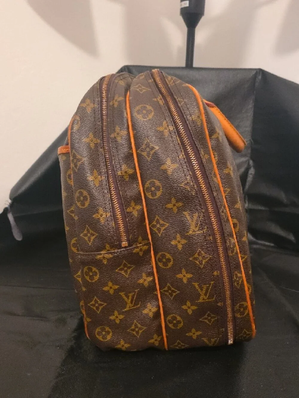 Vintage Louis Vuitton Brown Monogram Canvas Dual Compartment Luggage